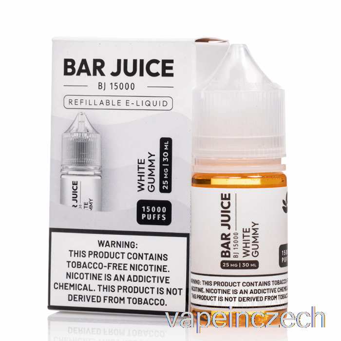 Bílé Gumové - Tyčinkové Soli - 30ml 50mg Vape Per